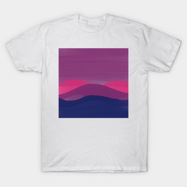 Retro Acrylic Painting - Violet T-Shirt by arcanumstudio